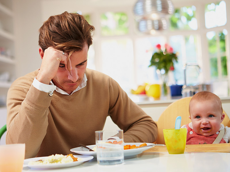 Depression can strike new dads, too