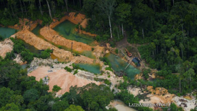 Aerial view from the Amazonas minning