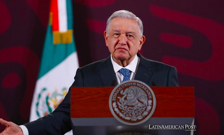 El presidente de México, Andrés Manuel López Obrador, habla durante una rueda de prensa en el Palacio Nacional, en Ciudad de México