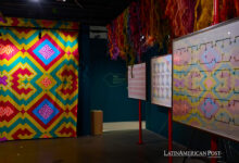 Algunas de las obras de la peruana Olinda Silvano y que forman parte de la exposición 'Amazonía: un Hub de BioCreatividad'