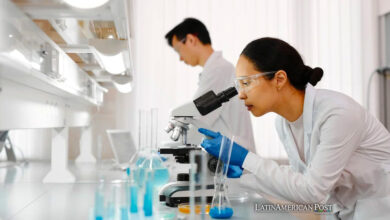 Woman at laboratory