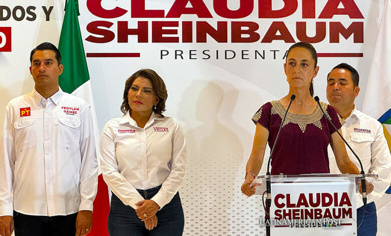 La candidata presidencial del oficialismo mexicano, Claudia Sheinbaum