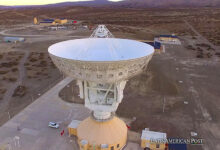 Antena de la Estación del Espacio Lejano de la CONAE