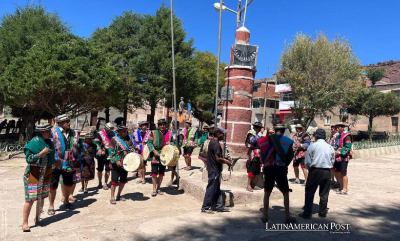 Fotografía cedida por Samuel Flores, tomada el 2 de abril de 2024, de la comunidad Qhara Qhara, ubicada en la región boliviana de Potosí.