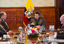 Fotografía cedida por la presidencia de Ecuador del presidente de Ecuador, Daniel Noboa