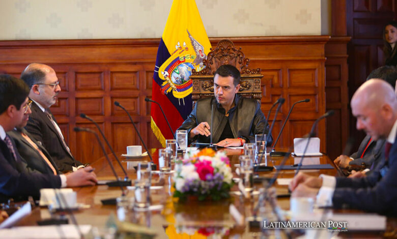 Fotografía cedida por la presidencia de Ecuador del presidente de Ecuador, Daniel Noboa