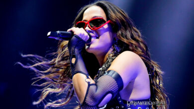 La cantante brasileña Anitta se presenta en un concierto este viernes, en Bogotá (Colombia).