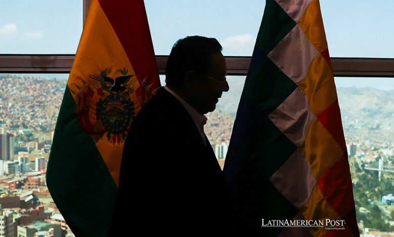 El presidente de Bolivia, Luis Arce, habla en una entrevista con EFE