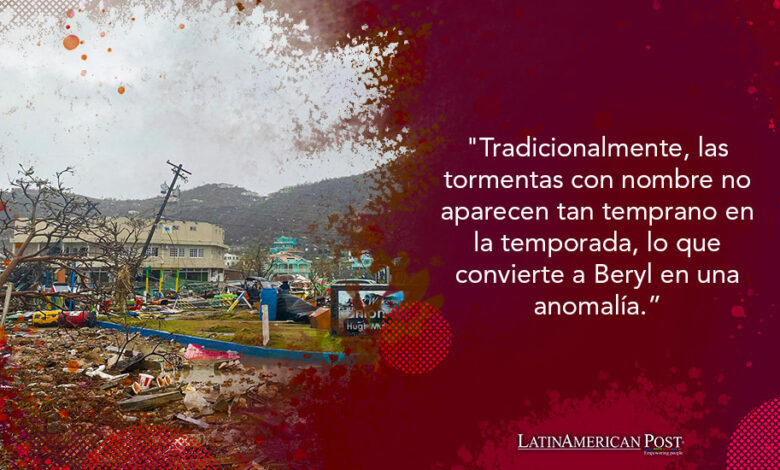 La llegada anticipada de la histórica tormenta Beryl genera alarma sobre futuras tormentas en América Latina y el Caribe