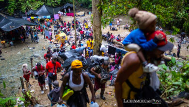 Migrantes en el tapón del Darién