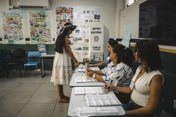 An Indigenous Teen Takes Her Place: A 16-Year-Old Votes as Brazil Goes to the Polls